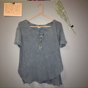 Button Up Free People Top